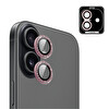 IPG ProLENS iPhone 17 için Kamera Lens Koruyucu Elmas Taş Çerçeveli Kırılmaz Cam Pembe