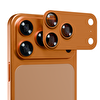 IPG ProLENS iPhone 17 Pro için Tam Kamera Lens Koruma Çerçeveli Tek Gövde Kamera Lens Koruması Turuncu