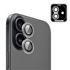 IPG ProLENS iPhone 17 için Kamera Lens Koruyucu Elmas Taş Çerçeveli Kırılmaz Cam Gümüş