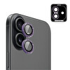 IPG ProLENS iPhone 17 için Kamera Lens Koruyucu Elmas Taş Çerçeveli Kırılmaz Cam Mor