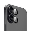IPG ProLENS iPhone 17 için Kamera Lens Koruyucu Elmas Kesim Çerçeveli Kırılmaz Cam Siyah