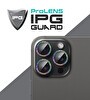 IPG iPhone 14 Pro ve 14 Pro Max İçin ProLENS Kamera Lens Koruyucu Renkli Elmas Kesim Çerçeveli Kırılmaz Cam