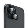 IPG ProLENS iPhone 14 ve 14 Plus Uyumlu Elmas Kesim Çerçeveli Kamera Lens Koruyucu Kırılmaz Cam Siyah