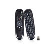 Winex Wireless 2.4 GHz Sihirli Smart Klavye Air Mouse Siyah Andorid TV Kumanda