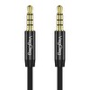 VegGieg 3.5mm Jack TRRS Hi-Fi Örgülü AUX Mikrofon ve Ses Kablosu 2 Metre V-A613