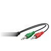 Evimdeyokyok HDX1053 2 x 3.5 MM To 3.5 MM F Kablo 2 Line Mikrofon - Kulaklık 20CM Ses Kablosu