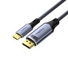 VegGieg Type-C To DP 8K 60Hz 4K 240Hz HDR ARC 48Gbps Örgülü Çift Yönlü Görüntü HDMI Kablo - 1 M