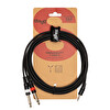 Stagg SYC3/MPSB2P E Y S3 M 3.5 MM Stereo Mini Jack - 2 X 6.35 MM Mono Jack Ses Kablosu
