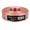 MagicVoice MV-29556 2x0.50 MM Şeffaf Kırmızı Çizgili 100 Metre CCA Hoparlör Kablosu