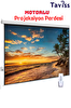 Taviss 300x225 CM Motorlu Kumandalı Projeksiyon Perdesi
