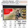 Groove Vizio Pro 120" 265x150CM Blackout Işık Geçirmez Profesyonel Projeksiyon Perdesi Canlı Renkler
