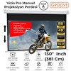 Groove Vizio Pro 150" 332x188CM Blackout Işık Geçirmez Profesyonel Projeksiyon Perdesi Canlı Renkler