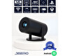 Jeero HY300PRO Multimedia Ultra HD 1080 Android 13 Türkçe Menü H713 Chipset Projeksiyon Cihazı Siyah