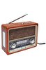 Everton RT-305 Bluetooth, USB / SD / AUX / FM 8 Band Radyo Ahşap Nostalji Fenerli Şarjlı Kahverengi Müzik Kutusu