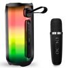 MIIQ2 Pluse 5 Mikrofonlu RGB Kablosuz Siyah Hoparlör