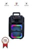 Torima D25 RGB Işıklı Mikrofonlu Kumandalı USB/TF/FM/MIC/BT Siyah Bluetooth Hoparlör