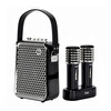 Divoom SongBird-HQ Siyah Çift Karaoke Mikrofonlu Bluetooth Hoparlör