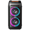 W-King T11 Bluetooth Hoparlör 220W Partybox 24S Dinleme Işıklı IPX6 Kablosuz Stereo TWS Ses Bombası-Siyah