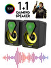 Zeiron ZN-100U Sound 2.0 Multimedia 3Wx2 Siyah USB RGB Işıklı Gaming Speaker Hoparlör