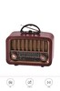 Başkenttekno D57 Bluetooth Hoparlör Nostaljik Radyo Kablosuz Speaker Kahverengi