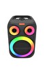 Başkenttekno D81 12W Rgb Işıklı Kablosuz Mikrofonlu WS - USB - FM Radyo Kablosuz Taşınabilir Hoparlör