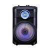 Başkenttekno GD-904 Dijital LED Göstergeli FM Radyolu Mikrofonlu RGB TWS 8" Stereo Bass Kablosuz Karaoke Hoparlör Siyah