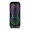 Başkenttekno GD-2801 Dijital LED Göstergeli Mikrofonlu RGB TWS Çift 8" Stereo Bass Kablosuz Karaoke Hoparlör Siyah