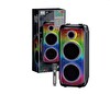 Başkenttekno BTS-2370 75W Çift 10" RGB Işıklı Kablosuz Mikrofonlu Taşınabilir Bluetooth Hoparlör