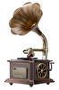 Midex GR-26 Radyo Bluetooth Usb 2x8W + 10W 33/45 Devir Nostaljik Gramofon Pikap