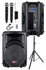 Lastvoice AMPLE-12SET 800W 12" Aktif Hoparlör ve Mikrofon Ses Sistemi Seti