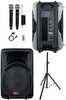 Lastvoice Ample-15SET 1000 W 15" Aktif Hoparlör ve Mikrofon Ses Sistemi Seti
