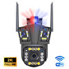 Yoosee YS-17 PRO 3 Kameralı FHD Polis Çakarlı Alarmlı Kablosuz Ev Ofis Fabrika Güvenlik Kamerası