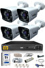IDS 4 Kameralı 5MP Sony Lensli 1080p Full HD Cepten İzle 1 TB Dış Güvenlik Kamerası Sistemi DS-2021HD-SET4-1TB