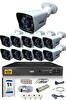 IDS Cepten İzle 11 Kameralı Gece Görüşlü Su Geçirmez 5 MP Lensli 1080P FHD Kamera Seti DS-2021HD-SET11