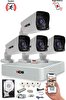 IDS 4 Kameralı 5MP Sony Lensli Gece Görüşlü Cepten İzleme Su Geçirmez Güvenlik Kamerası Seti B2072 DS-2021HD-SET4-250-2195