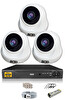 IDS 3 Kameralı 5MP Sony Lensli 1080p Full HD Hard Disksiz Güvenlik Kamerası Sistemi D-2026HD-SET3-NOHDD