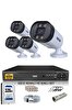 IDS 4 Kameralı 5MP Lensli 1080p Full HD Su Geçirmez Cepten İzle Gece Renkli Full Kamera Seti DS-2032HD-WL-SET4-320