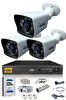 IDS 3 Kameralı 5MP Lensli 1080p Full HD Gece Görüşlü Su Geçirmez Cepten İzle Kamera Seti DS-2021HD-SET3