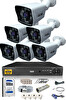 IDS 6 Kameralı 5MP Sony Lensli 1080p Full HD Cepten İzle 500 Dış Güvenlik Kamerası Sistemi DS-2021HD-SET6-500
