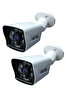 IDS 5mp Lensli 1080p FullHD AHD Su Geçirmez Gece Görüşlü Güvenlik Kamerası Sistemleri 2 Adet DS-2021HD2