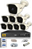 IDS 8 Kameralı 5 MP Sony Lensli 1080p FHD Cepten İzle 500 Dış Güvenlik Kamerası Sistemi DS-2025HD-SET8-500