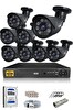 IDS 8 Kameralı 5 MP Sony Lensli 1080p FHD Cepten İzle 500 Dış Güvenlik Kamerası Sistemi DS-2015HD-SET8-500-BLACK