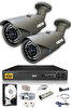 IDS 2 Kameralı 5 MP Sony Lensli 1080p Full HD Cepten İzle 250 Dış Güvenlik Kamerası Sistemi DS-2073HD-SET2-250-X