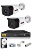 IDS 2 Kameralı 5 MP Sony Lensli 1080p Full HD Cepten İzle 250 Dış Güvenlik Kamerası Sistemi DS-2050HD-SET2-250-X