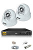 IDS Hard Disksiz 2 Kameralı 5mp Sony Lensli 1080p Fullhd Güvenlik Kamerası Sistemi D-2028HD-SET2-NOHDD