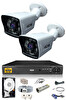 IDS 2 Kameralı 5 MP Sony Lensli 1080p Full HD Cepten İzle 250 Dış Güvenlik Kamerası Sistemi DS-2021HD-SET2-250-X
