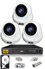 IDS 3 Kameralı 5 MP Sony Lensli 1080p Full HD Cepten İzle 250 İç Güvenlik Kamerası Sistemi D-2026HD-SET3-250-X