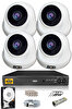 IDS 4 Kameralı 5 MP Sony Lensli 1080p Full HD Cepten İzle 250 İç Güvenlik Kamerası Sistemi D-2026HD-SET4-250-X