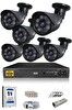 IDS 6 Kameralı 5MP Sony Lensli 1080P Full HD Cepten İzle 1 TB Dış Güvenlik Kamerası Sistemi DS-2015HD-SET6-1TB-BLACK