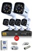 IDS 6 Kameralı 5MP Sony Lensli 1080P Full HD Gece Renkli Su Geçirmez Cepten İzle Kamera Seti DS-2034HD-WL-SET6-1TB